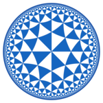 Hyperbolic tiling of the Poincaré disk