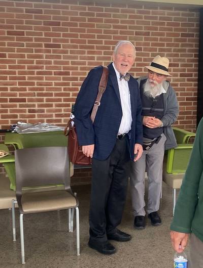 Provost Emeritus Donald Nieman (left) and Professor Emeritus Fernando Guzman