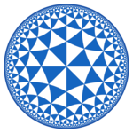Hyperbolic tiling of the Poincaré disk Hyperbolic tiling of the Poincaré disk